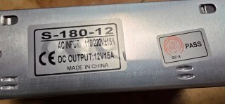 Fuente Alimentación S-180-12 12V 15A