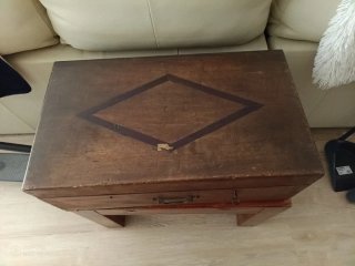Baúl antiguo madera maciza 69x39