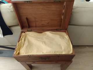 Baúl antiguo madera maciza 69x39