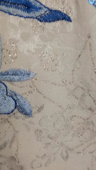 Vestido Chino Tradicional Blanco y Azul