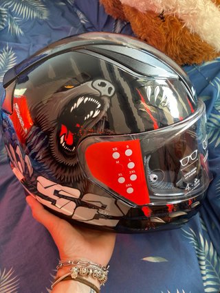 Casco Moto LS2 Nuevo Diseño Oso TALLA M