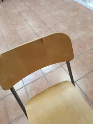 Sedie pieghevoli in legno e metallo