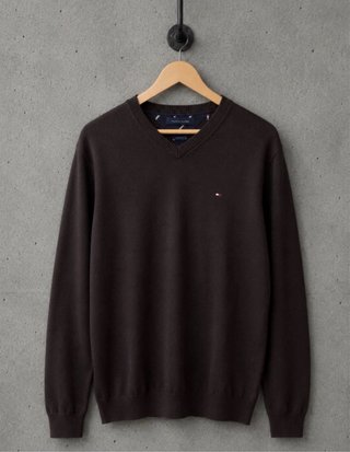 Jersey Tommy Hilfiger Marrón V-Neck