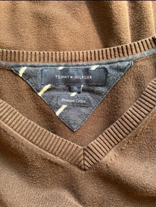 Jersey Tommy Hilfiger Marrón V-Neck