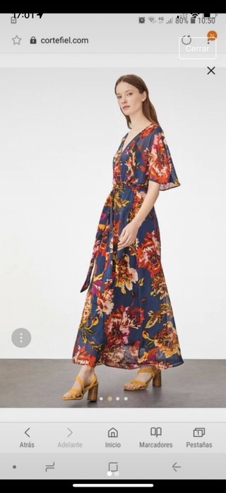 Vestido largo estampado floral