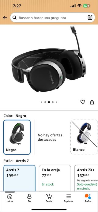 SteelSeries Arctis 7 Auriculares Inalámbricos