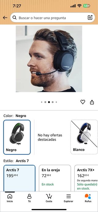 SteelSeries Arctis 7 Auriculares Inalámbricos