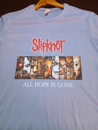 T-Shirt Slipknot All Hope Is Gone Azul Multicolor