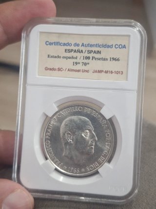 Moneda 100 Pesetas Franco 1966 Plata SC