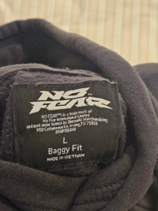 Sudadera Baggy No Fear con llamas Talla L