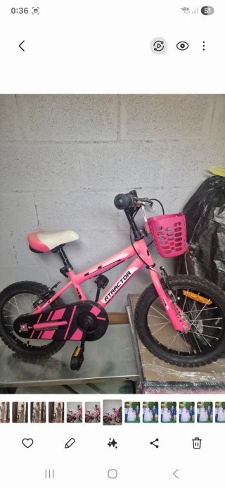 Bicicleta infantil rosa ATRACTOR