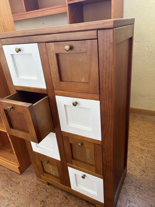 Mueble auxiliar 8 cajones madera