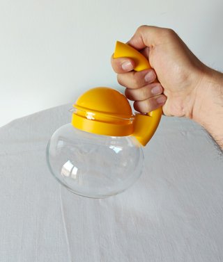Guzzini bollitore/teiera "Focus" giallo, anni '80