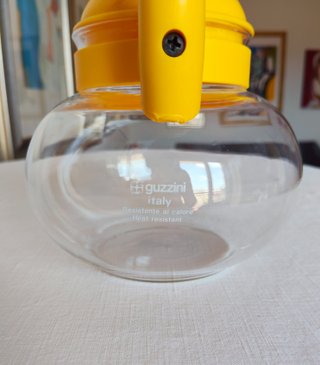 Guzzini bollitore/teiera "Focus" giallo, anni '80