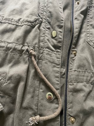 Parka verde militar fina