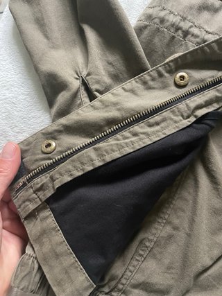 Parka verde militar fina