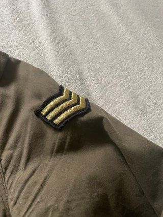 Parka verde militar fina