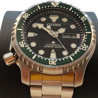 RELOJ CITIZEN AUTOMATICO VERDE 8204 CON CAJA Y ESLABONES