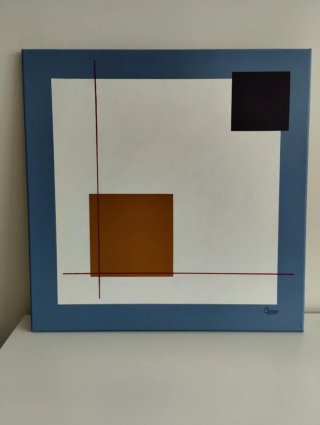 Cuadro abstracto artista asturiana