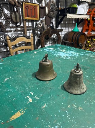 Lote 2 campanillas di bronzo