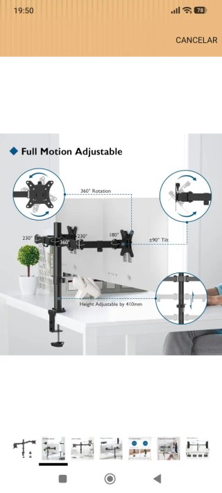 Soporte doble para monitor