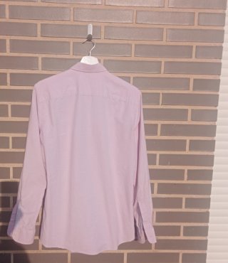 Camisa manga larga EASY WEAR, talla M, color rosa