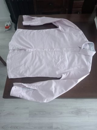 Camisa manga larga EASY WEAR, talla M, color rosa