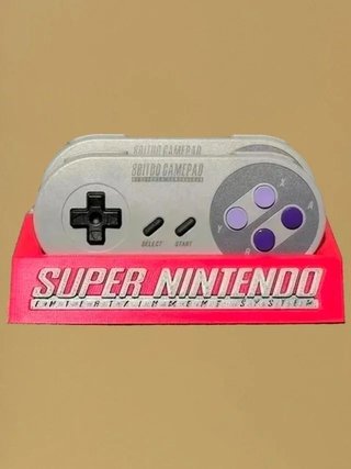 Stand x2 mandos Super Nintendo Impreso en 3D (PLA)