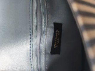 Bolso Sfera rayas con  perla sintética