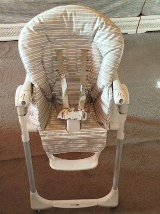 Trona unisex con cojín a rayas