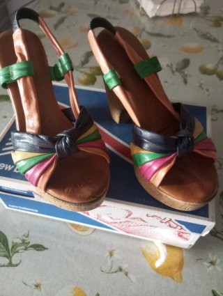 Zapatos de piel mujer multicolor