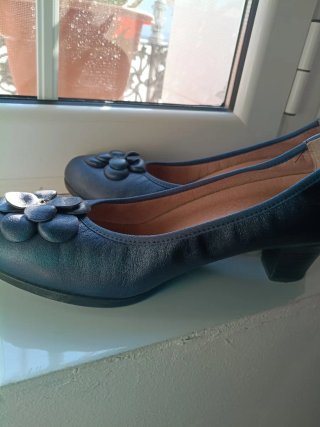 Zapatos Pitillos piel azul marino talla 41