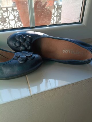Zapatos Pitillos piel azul marino talla 41