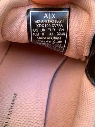 Zapatillas Armani Exchange Negras y Rosas