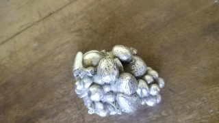Cornucopia grappolo d'uva placcata argento 925