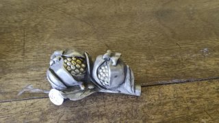 Cornucopia grappolo d'uva placcata argento 925