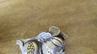 Cornucopia grappolo d'uva placcata argento 925