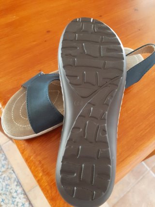 Sandalias azules confort señora