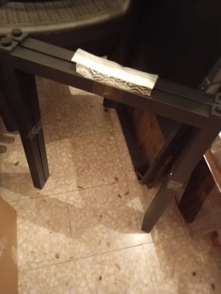 Mesa de escritorio madera y metal