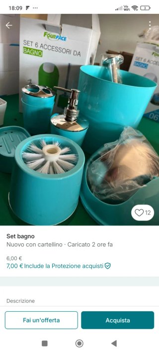 Set Bagno 6 Pezzi