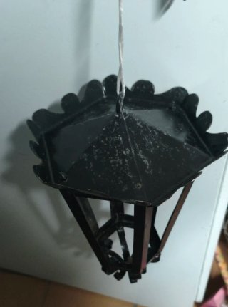 Farol artesano forja negro