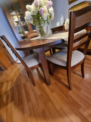 Mesa redonda extensible 120-160 cm, maciza..