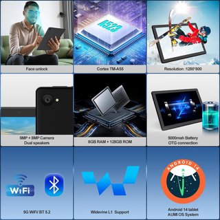 Tablet Whitedeer 10 8GB RAM 128GB Android