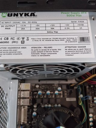 PC sobremesa i3 3240 6GB RAM
