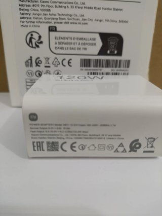 Cargador Xiaomi 120W Carga Rápida Con Cable