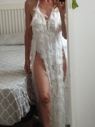 Vestido largo blanco t XS