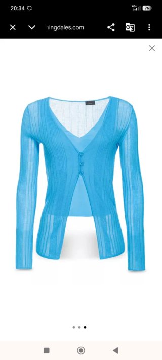 Pinko Cárdigan Crepe Transparente