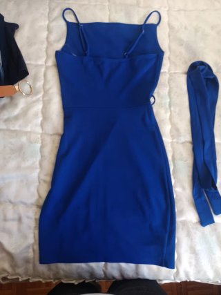 Vestido Azul Tirantes Talla XXS Nuevo