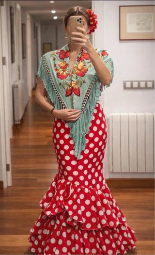 Vestido de flamenca rojo