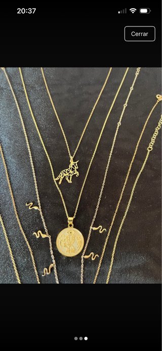 Bisuteria de pkata con baño en oro